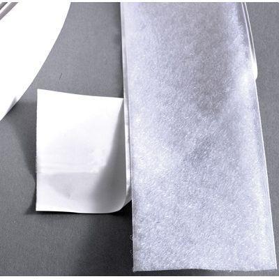 Klitteband klevend 50mm wit lus 25m