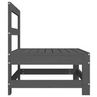 Tuinmiddenbank massief grenenhout grijs - thumbnail