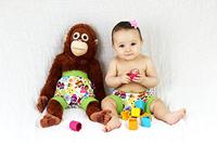 Petit Lulu Optrekbroekje Blije Uilen (Happy Owls) - Maat S (4-7 kilo) - thumbnail