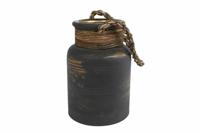 Vaas Ralf W/leathercord L Bruin Glas 14x14x20cm - thumbnail