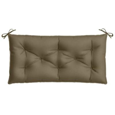 VidaXL Tuinbankkussens 2 st 100x50x7 cm stof gemêleerd taupe VidaXL Tuinbankkussens 2 st 100x50x7 cm stof gemêleerd taupe