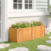 VidaXL Plantenbak verhoogd 150x50x50 cm massief teakhout - thumbnail