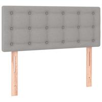 Boxspring met matras stof lichtgrijs 80x200 cm - thumbnail