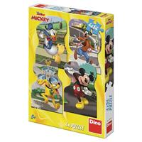DinoToys Dino puzzel - disney junior mickey in de stad - 4 x 54 stukjes - thumbnail
