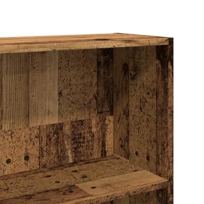Boekenkast 80x24x143 cm bewerkt hout oud houtkleurig