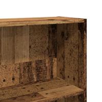 Boekenkast 80x30x189 cm bewerkt hout oud houtkleurig - thumbnail