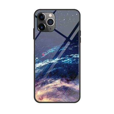 Voor iPhone 11 Pro kleurrijke geschilderde glazen kast (sterrenhemel) Voor iPhone 11 Pro kleurrijke geschilderde glazen kast (sterrenhemel)