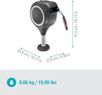 Automatische slanghaspel voor terras - GARDENA - RollUp - M - Wit - Lengte 20 m - Slang 13 mm - thumbnail