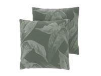 LIVARNO Set van 2 satijnen kussenslopen 60 x 50 cm (Groen) - thumbnail