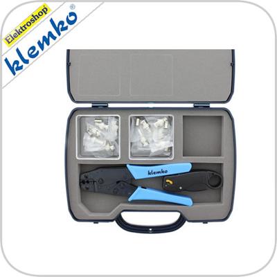 Assortiment met RG59 BNC-kabeldelen Male Recht, inclusief sp