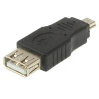 USB 2.0 vrouwtje naar Mini USB 5Pin mannetje Adapter (OTG functie) - thumbnail