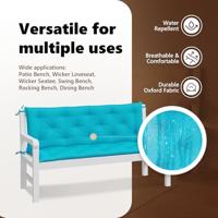 VidaXL Tuinbankkussens 2 st 150x50x7 cm stof turquoise - thumbnail