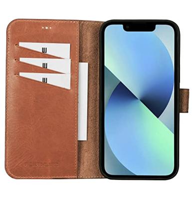 NorthLife - iPhone 13 Pro Max - Lederen Afneembare 2-in-1 bookcase hoes - Cognac NorthLife - iPhone 13 Pro Max - Lederen Afneembare 2-in-1 bookcase hoes - Cognac