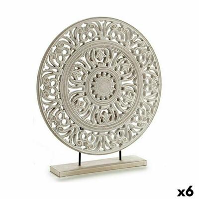 Decoratieve figuren Gift Decor Wit Mandala 7 x 49 x 44 cm 44 x 49 x 7 cm (6 Stuks) Decoratieve figuren Gift Decor Wit Mandala 7 x 49 x 44 cm 44 x 49 x 7 cm (6 Stuks)