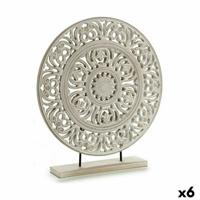 Decoratieve figuren Gift Decor Wit Mandala 7 x 49 x 44 cm 44 x 49 x 7 cm (6 Stuks) - thumbnail