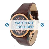 Pulsar horlogeband YM62-X205-PF3844X1 Leder Bruin + bruin stiksel - thumbnail