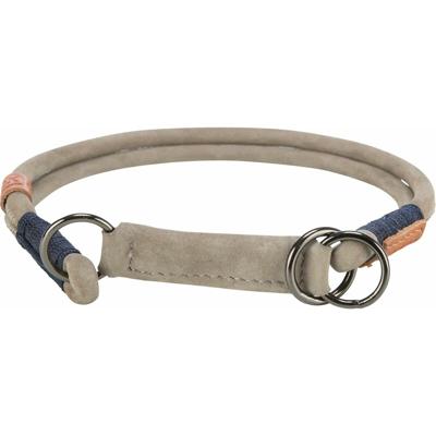 TRIXIE BE NORDIC HALSBAND HOND HALF-SLIP LEER GRIJS 60X1 CM