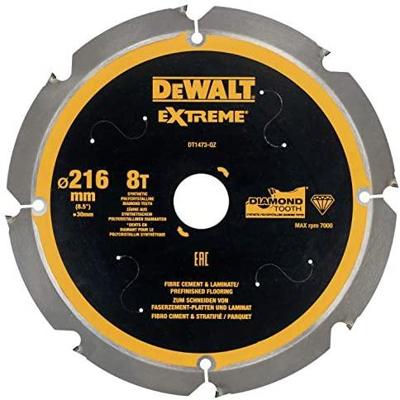 DeWALT Cirkelzaagblad voor Cementplaten | Extreme | Ø 216mm Asgat 30mm 8T - DT1473-QZ