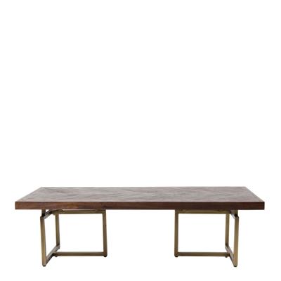 Dutchbone Salontafel 'Class' Antique Brass, 120 x 60cm, kleur Bruin