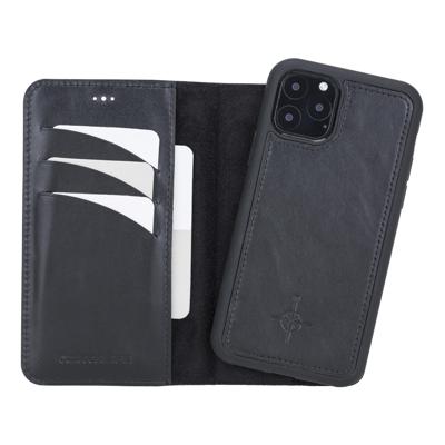 NorthLife iPhone 11 Pro - Leren Afneembare 2-in-1 bookcase telefoonhoes - Zwart NorthLife iPhone 11 Pro - Leren Afneembare 2-in-1 bookcase telefoonhoes - Zwart