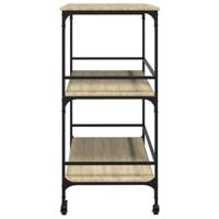 Keukentrolley 100,5x50x105 cm bewerkt hout sonoma eikenkleurig - thumbnail