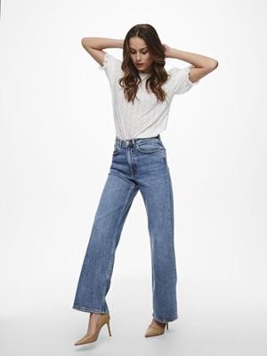 Only Onljuicy Hw Wide Leg Rea365 Noos 15234743 Mom Jeans Medium Blue Denim Nas365