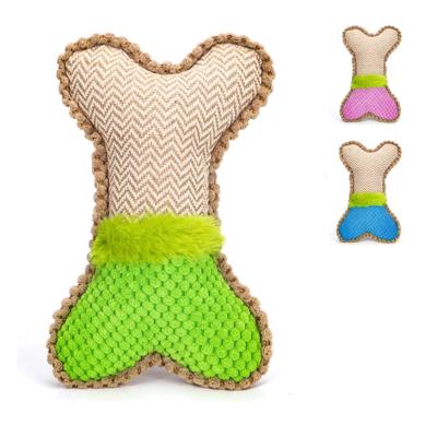 Nobleza Hondenspeeltje met piep - Pluche bot - 23 cm