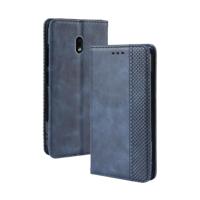 Magnetische Buckle retro Crazy Horse textuur horizontale Flip lederen case voor Nokia 2 2 met houder & kaartsleuven & fotolijstjes (blauw) - thumbnail