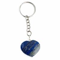 Edelsteen Sleutelhanger Lapis Lazuli Hart (25 mm) - thumbnail