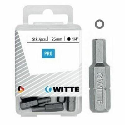 Set van tips WITTE Hex Zeshoekig 10 Stuks