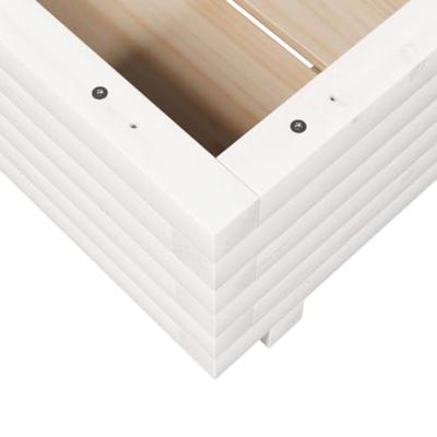 VidaXL Plantenbak 50x50x26,5 cm massief grenenhout wit VidaXL Plantenbak 50x50x26,5 cm massief grenenhout wit