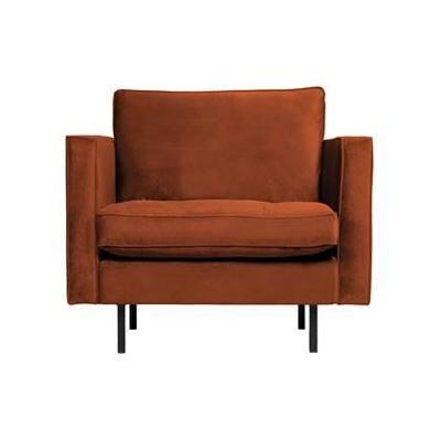 WOOOD Fauteuil 'Rodeo' Velvet, kleur Roestbruin