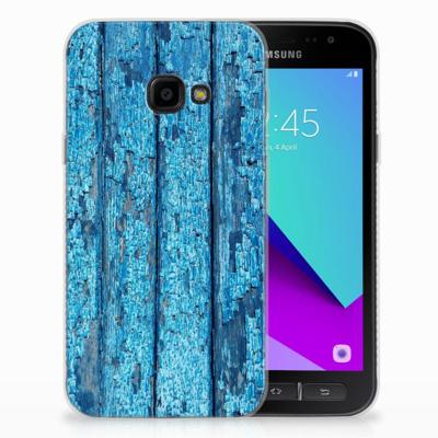 Samsung Galaxy Xcover 4 | Xcover 4s | Bumper Hoesje | Wood Blue