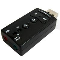 2.1 kanaals Externe USB Sound Adapter(zwart) - thumbnail