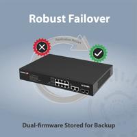 Edimax GS-5210PL netwerk-switch Managed Gigabit Ethernet (10/100/1000) Zwart - thumbnail
