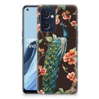 OPPO Reno 7 5G | Find X5 Lite | TPU Hoesje | Pauw met Bloemen - thumbnail
