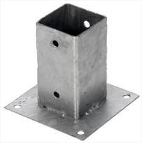 Waelbers Paalhouder op plaat 91mm, thermisch verzinkt (FV) - 1 Stuk(s) - 428323.99