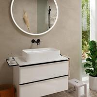 Hansgrohe Tecturis S ééngreeps wastafelkraan inbouw voor wandmontage, met uitloop 22,5 cm, mat zwart - thumbnail