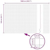 Euro Hek Grijs 1.5 x 10 m PVC-gecoat ijzer - thumbnail