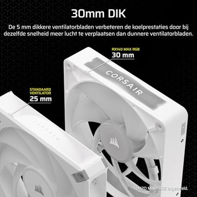 Corsair iCUE Link RX14 PC-ventilator Wit (b x h x d) 140 x 140 x 30 mm