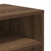 Boekenkast 66x31x80 cm bewerkt hout bruin eikenkleur - thumbnail