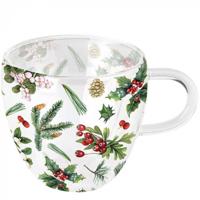 Ambiente glas winter greenery 200ml wit - thumbnail