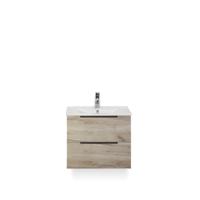 Seville Badmeubelset 60 cm - Craft Oak Edge greep - Wastafel Enjoy - thumbnail