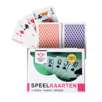 Speelkaarten 100% plastic, 2 sets in kunsstof doos - thumbnail