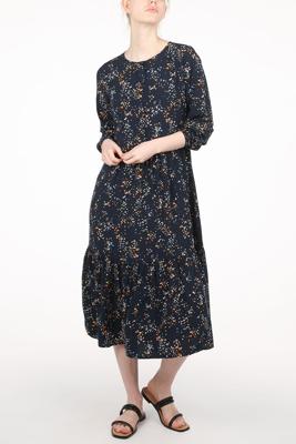Tom Tailor Denim maxi jurk met all over print donkerblauw Tom Tailor Denim maxi jurk met all over print donkerblauw