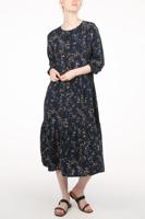 Tom Tailor Denim maxi jurk met all over print donkerblauw - thumbnail