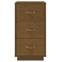 Nachtkastjes 2 st 40x40x75 cm massief grenenhout honingbruin - thumbnail