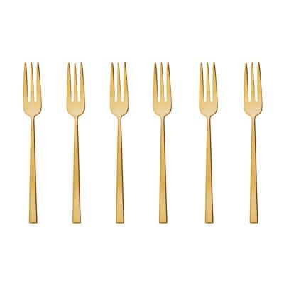 Sambonet Gebaksvorkjes Rock Goud 6 Stuks