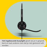 Jabra Engage 40 bedrade stereo headset met inline call control, noise cancelling-technologie en USB-C kabel - werkt met alle toonaangevende Unified Communication-platforms zoals Zoom, Unify - zwart - thumbnail