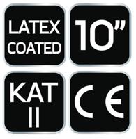 Neo Werkhandschoen polyester | Met gekreukte latex coating | M10 - 6453461 - thumbnail